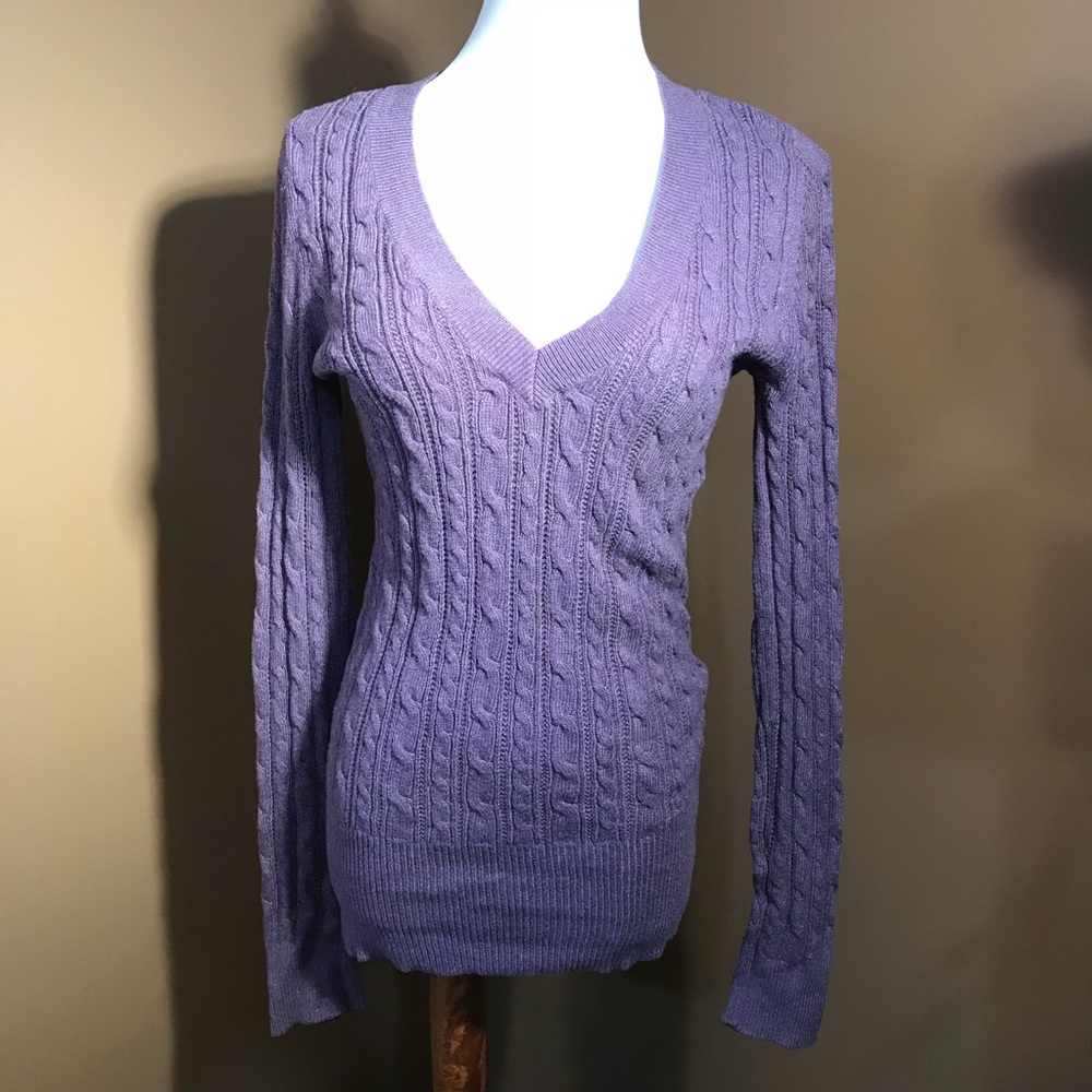 American Eagle purple sweater, size large